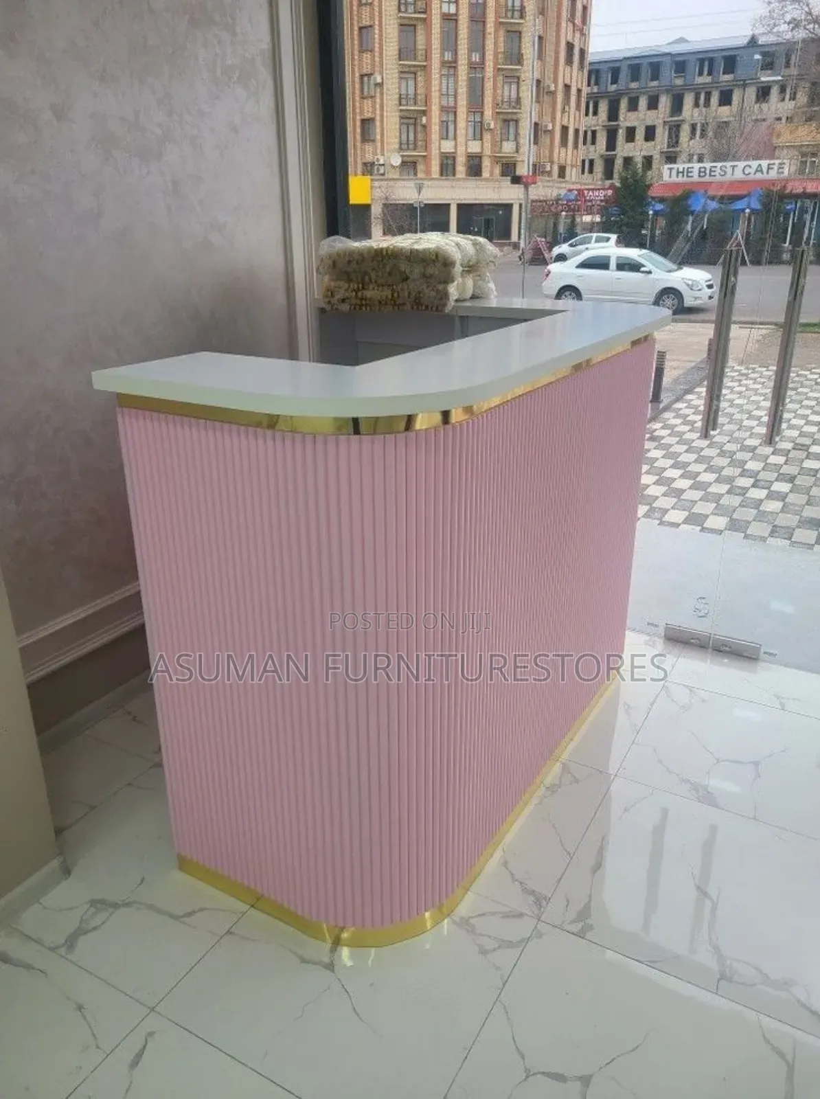 Simple Reception Desk Call Us On