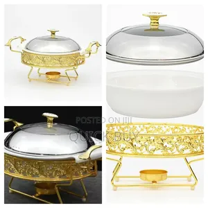 Round Golden Pattern Chafing Dish Buffet Set 28cm