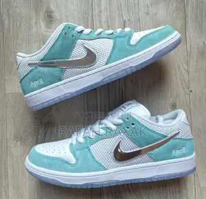Blue/White Nike Sb Dunk Low Pro X April Skateboard Sneakers