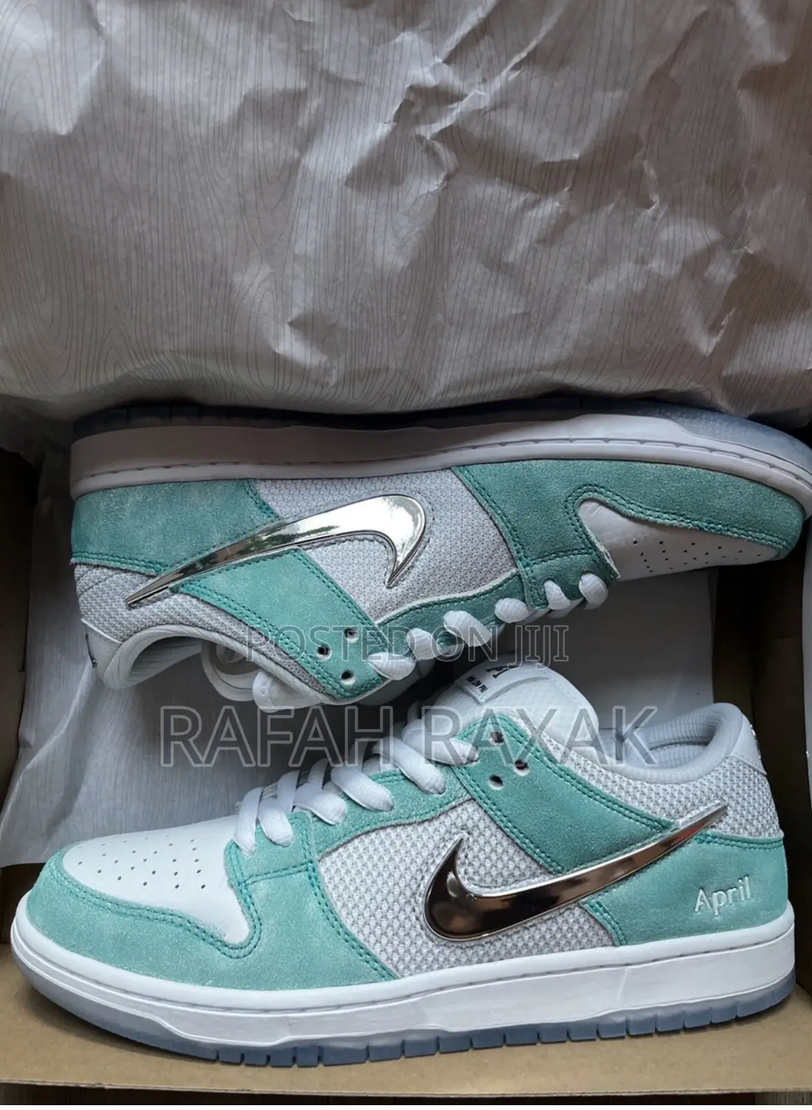 Blue/White Nike Sb Dunk Low Pro X April Skateboard Sneakers