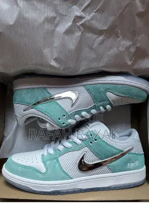 Blue/White Nike Sb Dunk Low Pro X April Skateboard Sneakers