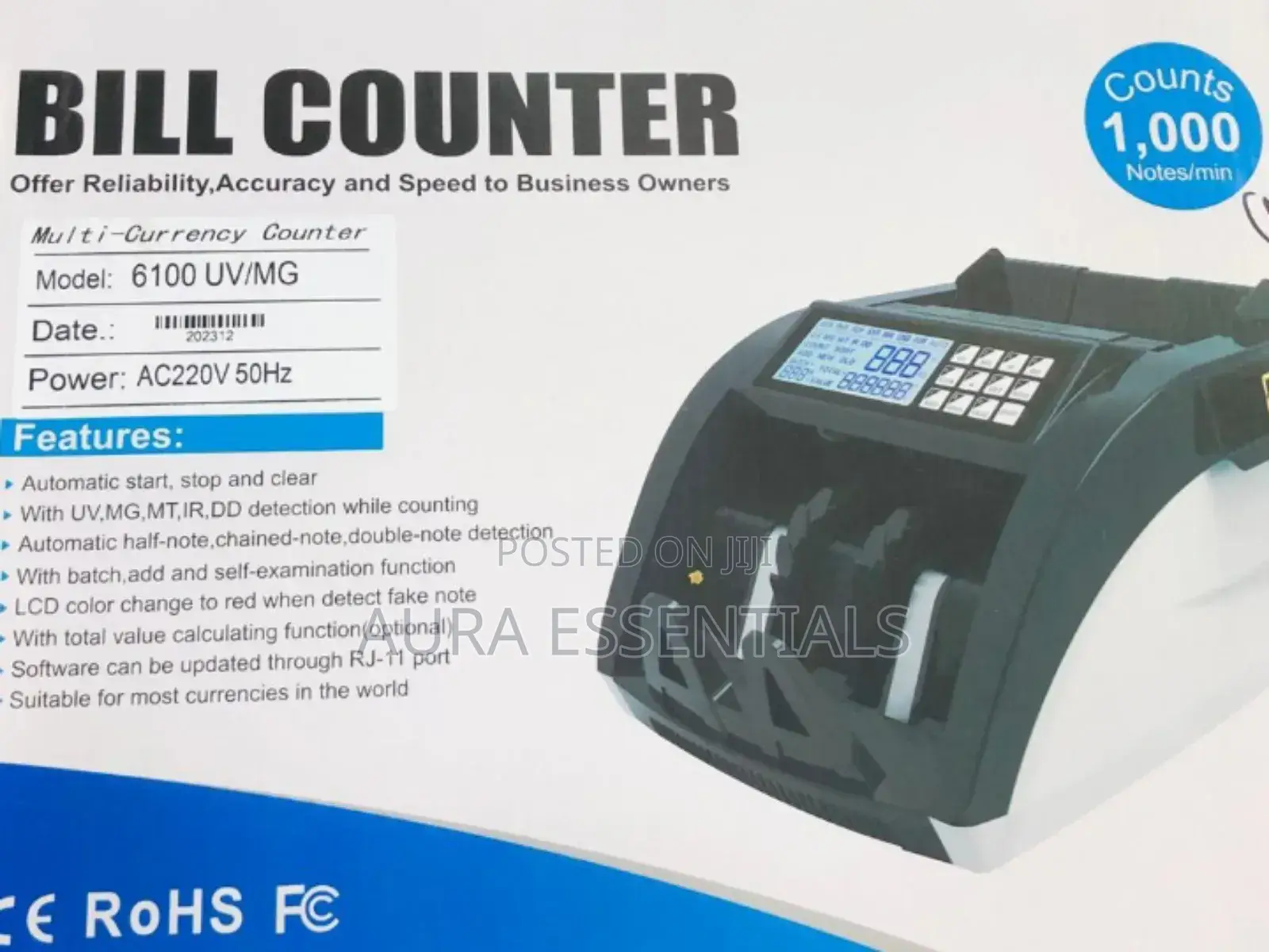 High Accuracy Heavy Duty Bill Counter Machine