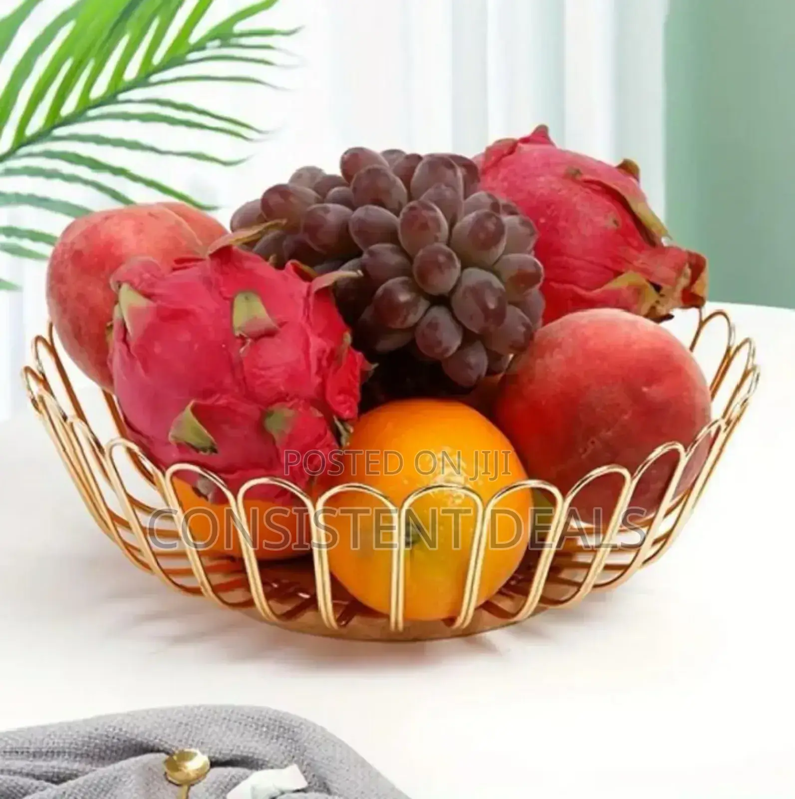 Round Metal Fruit Bowl