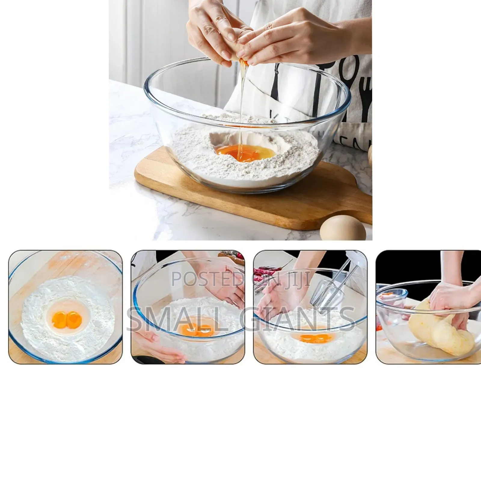 Transparent Glass Salad Bowl