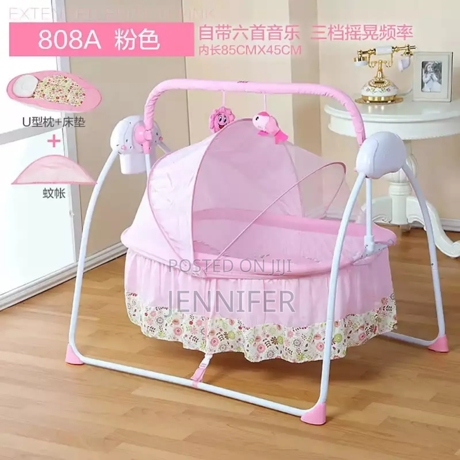 Foldable Baby Swing Bed With Music