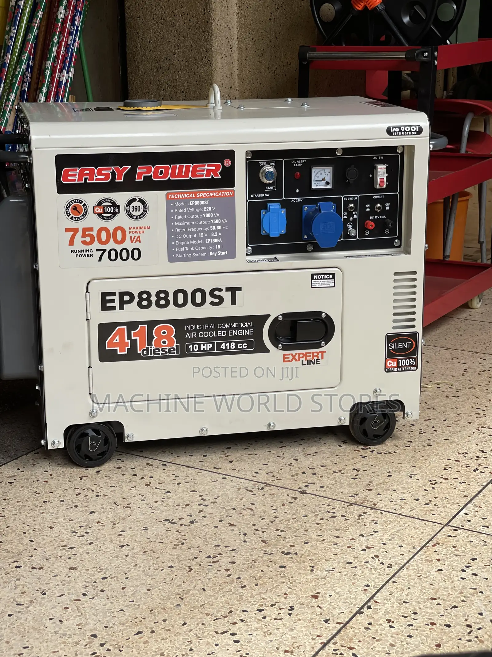 Ep8800st 100% Copper 7kva Generator