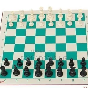 Portable Tournament Size Chess Set Game Plastic