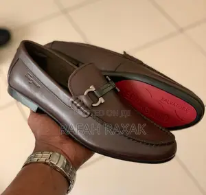 Original Dark Tan Salvatore Ferragamo Leather Loafers