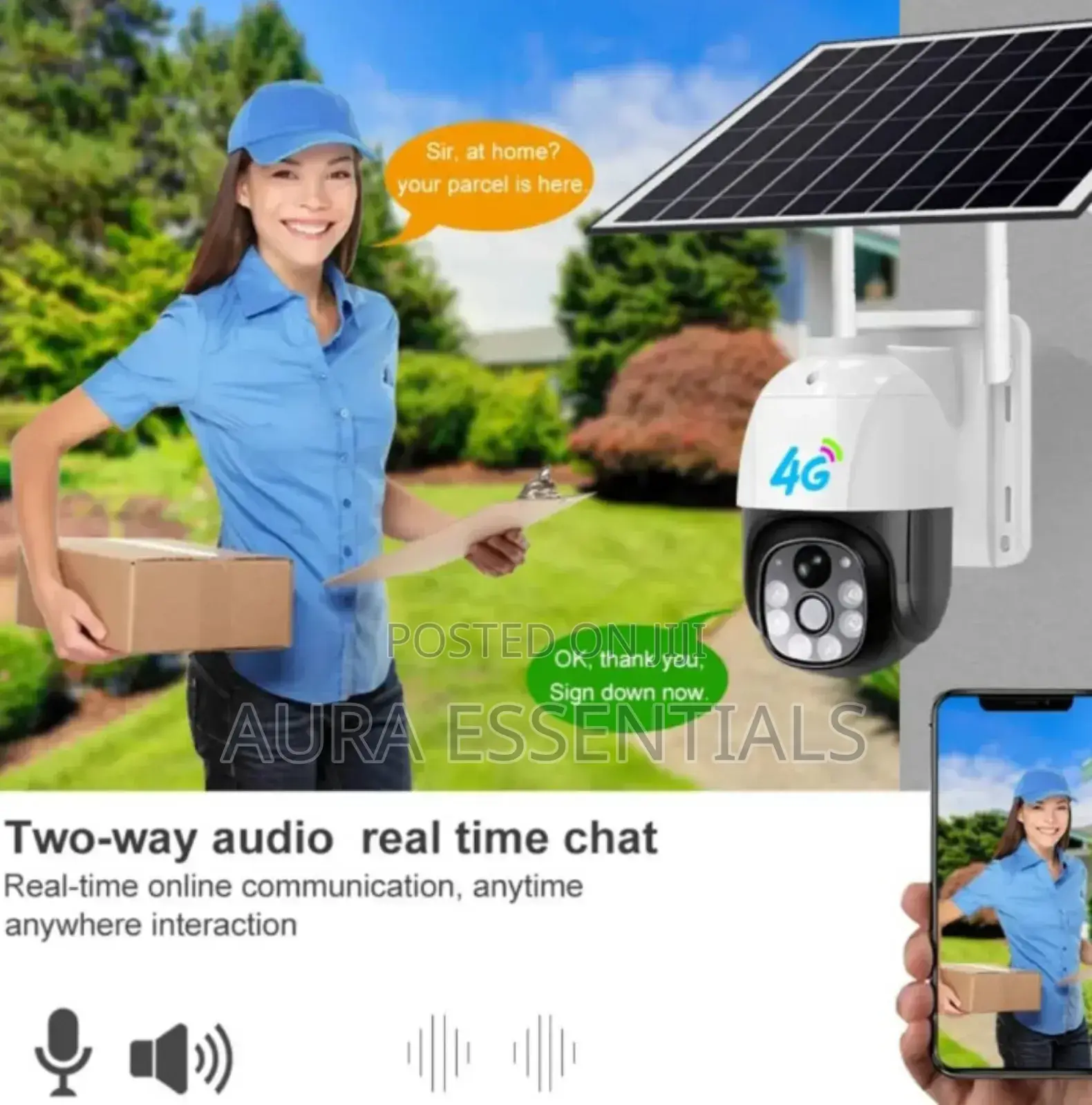 V380pro 4mp Full Colour Solar Panels Camera