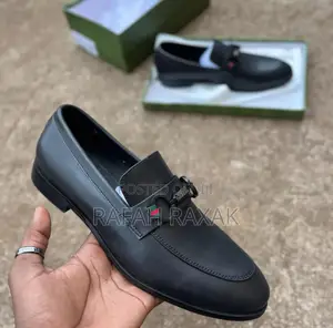 Original Men’S Black Smart Gentle Gucci Leather Loafers