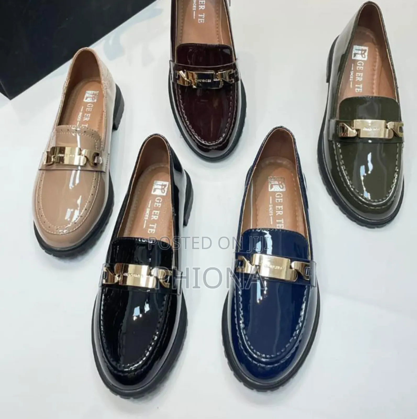 Ladies Flat Shiny Loafers
