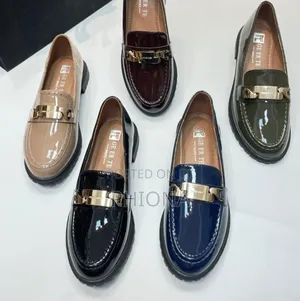 Ladies Flat Shiny Loafers