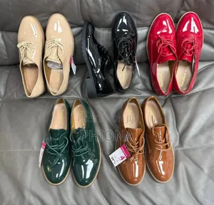 Ladies Flat Shiny Loafers
