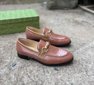 Original Men’S Brown Designer Gucci Leather Loafers