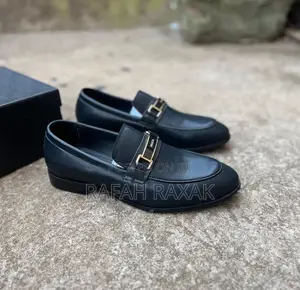 Original Black Men’S Designer Prada Leather Loafers
