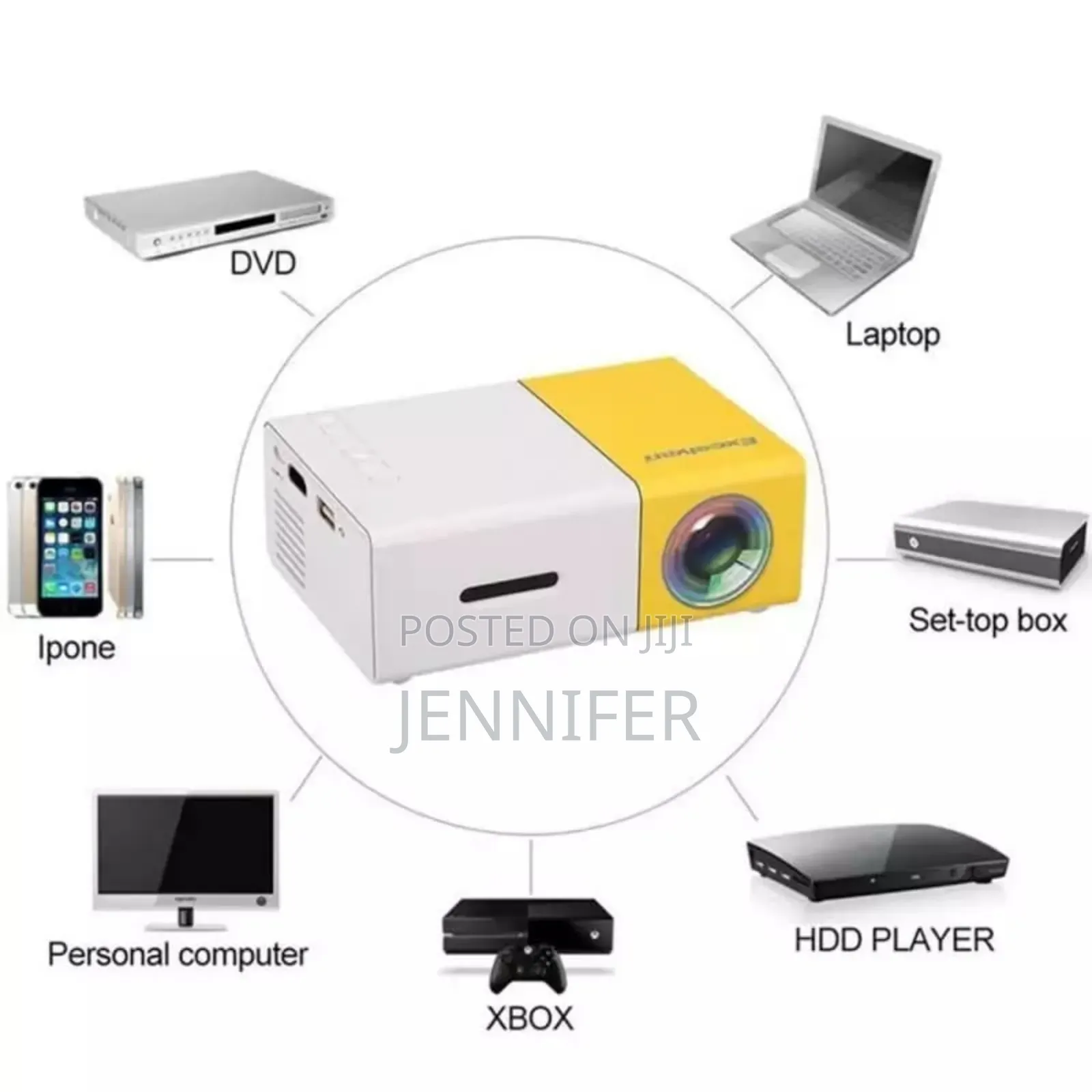 Mini Led Projector White Yellow