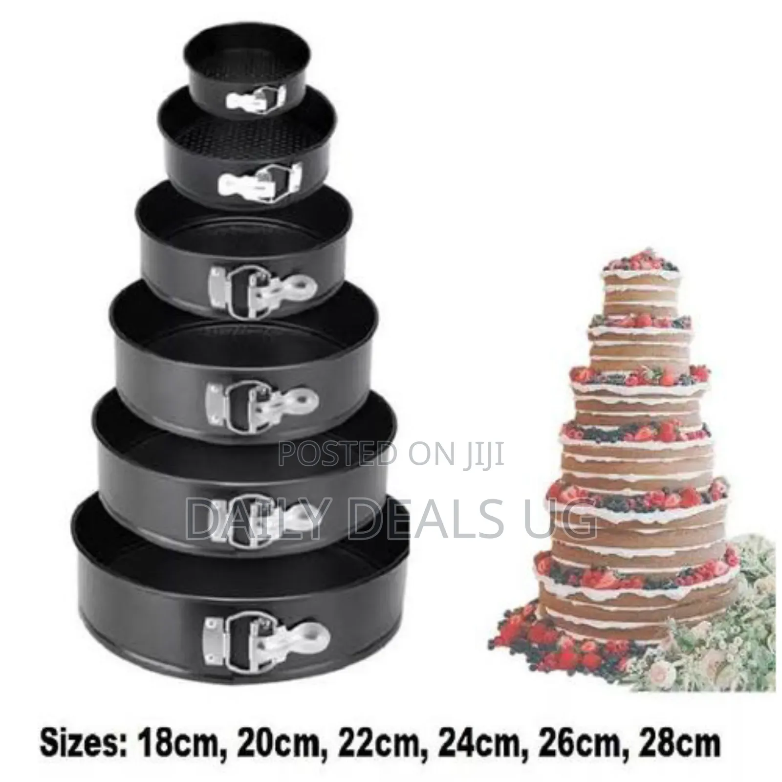 Round Shapes Cake Mold Baking Pan Set of 6pcs