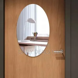 3d Oval Adhesive Vinyl Mirror Wall Stickers