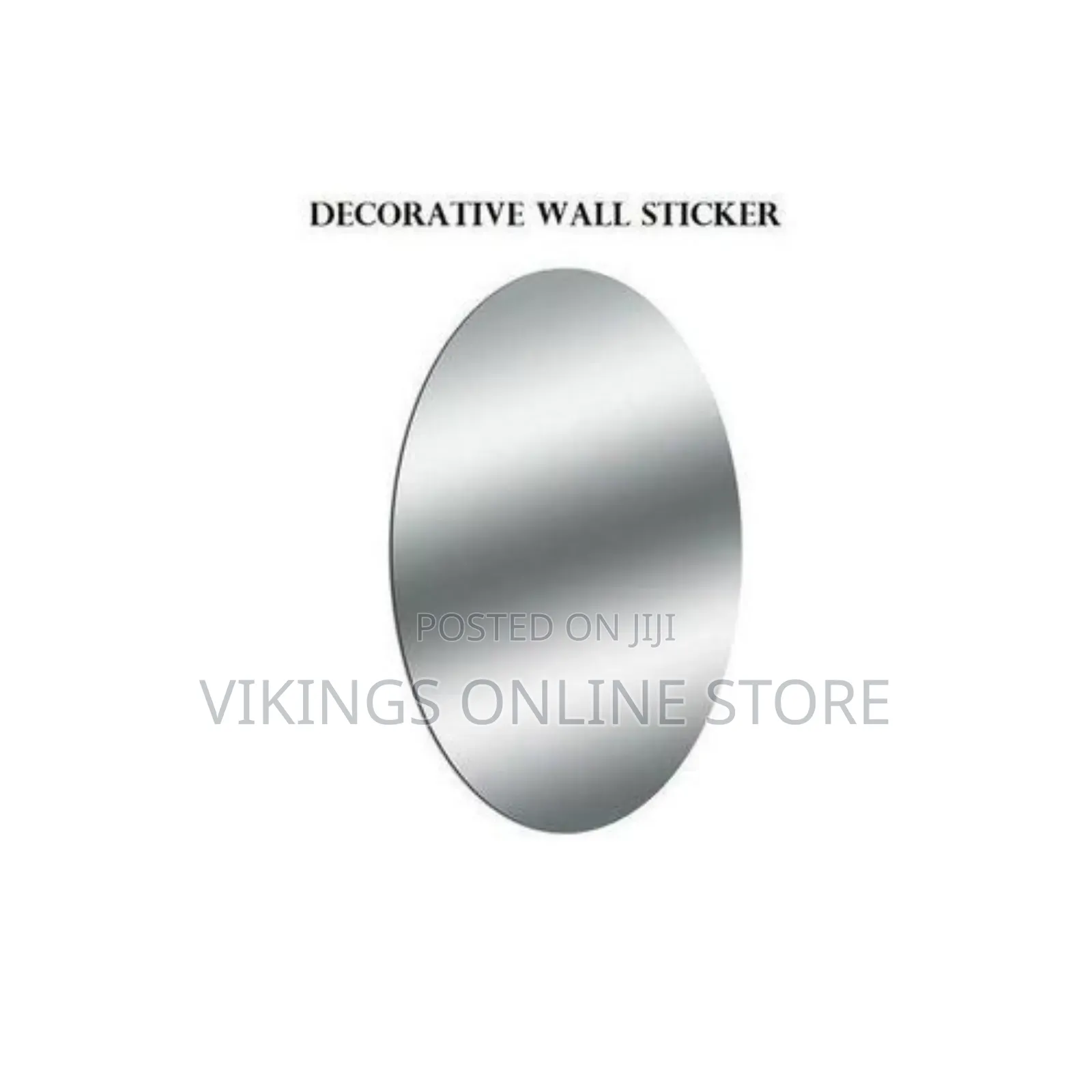 Oval Adhesive Bathroom Mirror Wall Stickers