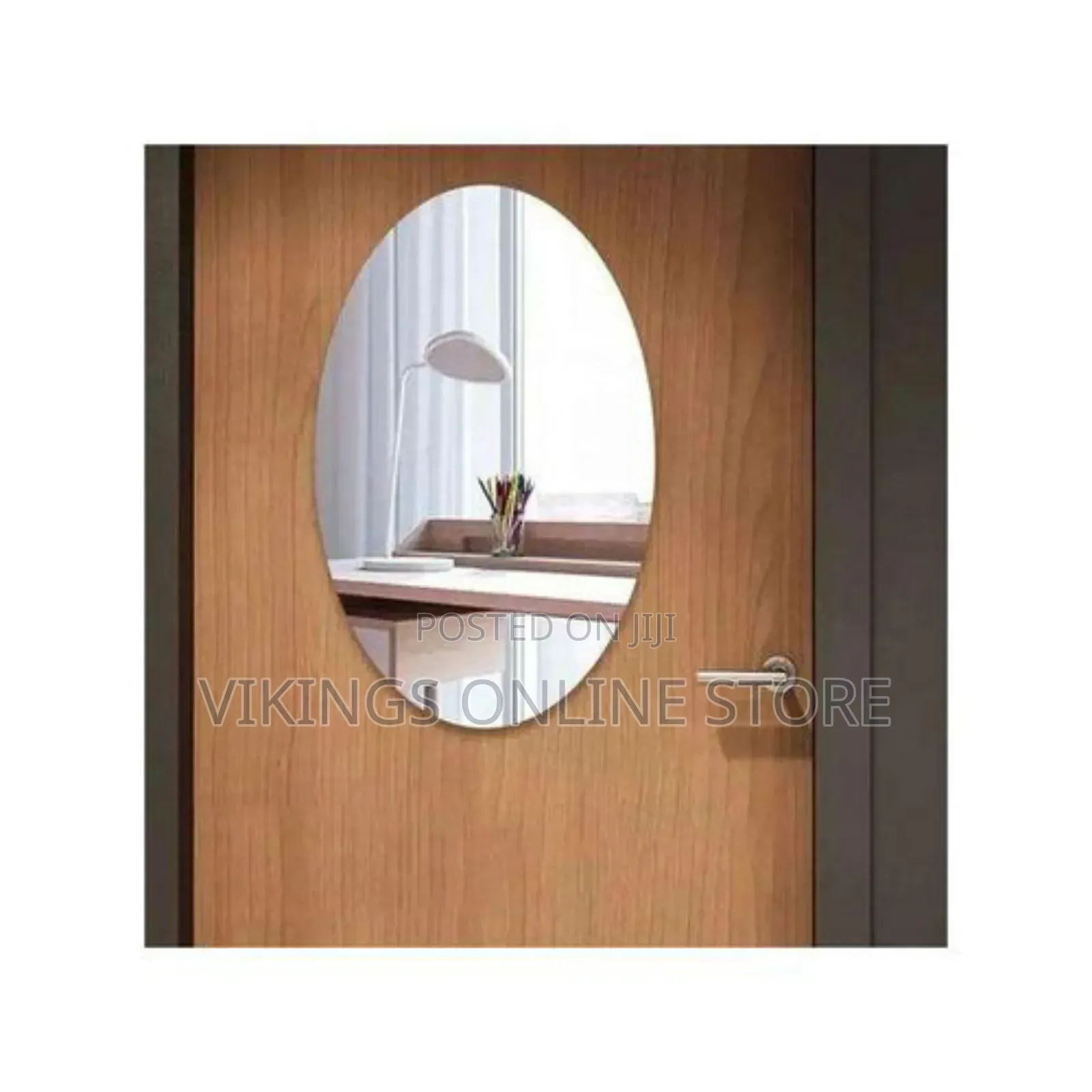 Oval Adhesive Bathroom Mirror Wall Stickers