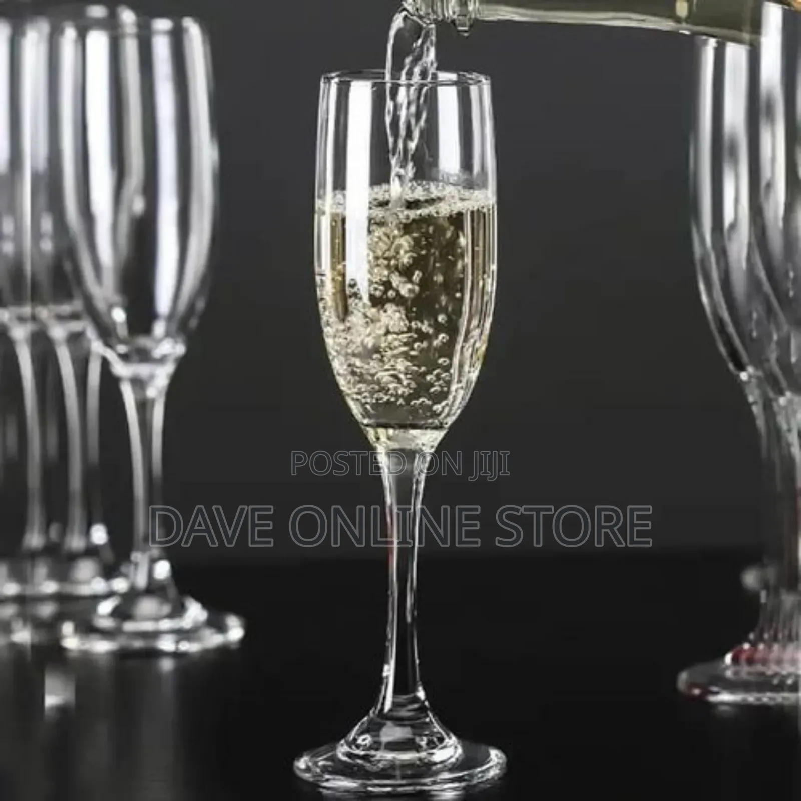 6 PCS Slim Stemmed Champage Glasses
