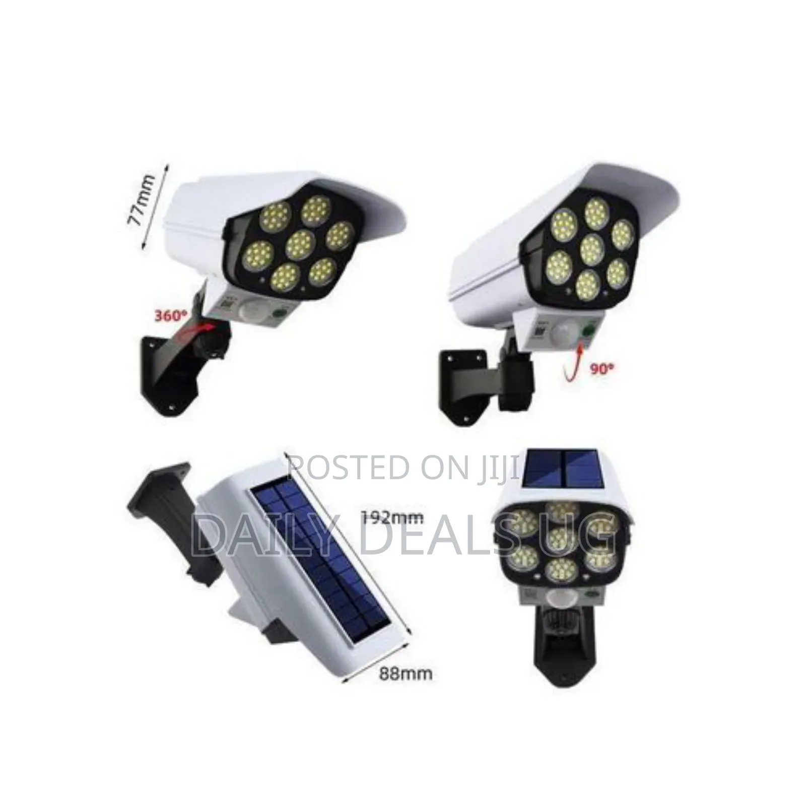 77 Led Solar Security Light Motion Sensor Fake Camera Light