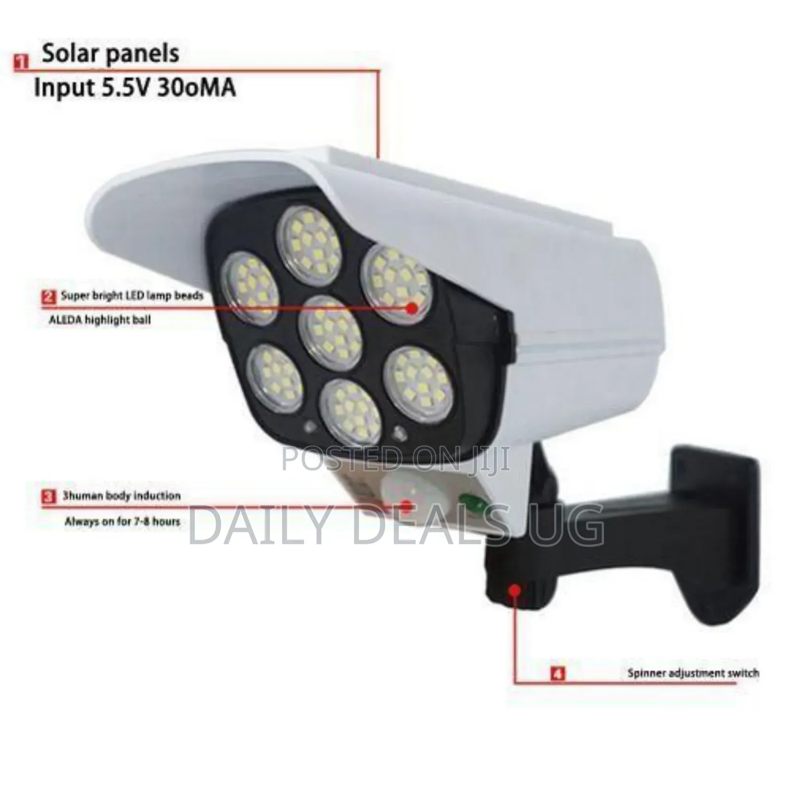 77 Led Solar Security Light Motion Sensor Fake Camera Light