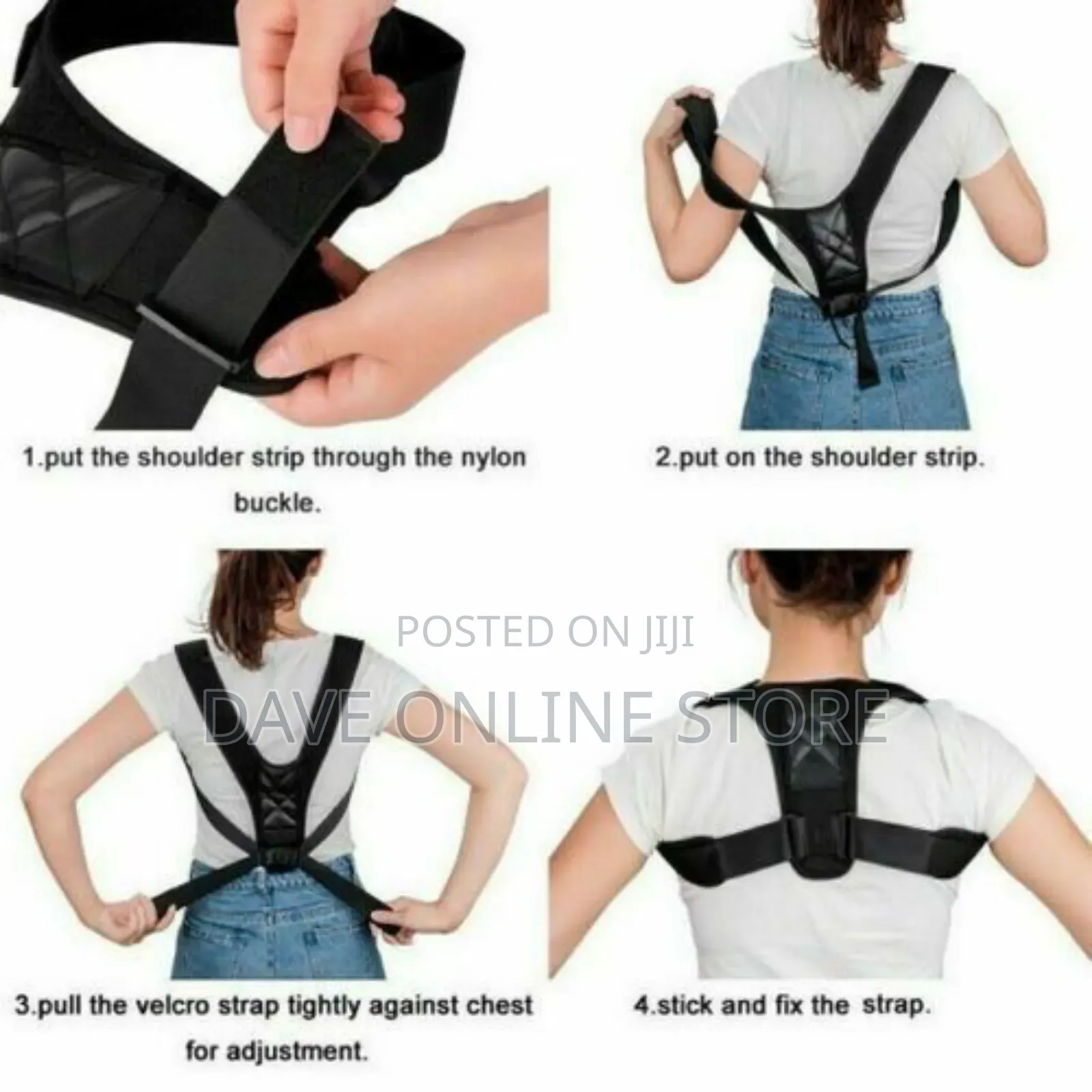 Unisex Back Posture Corrector Brace - Adjustable
