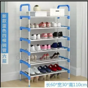 Stainless Shoe Rack + Bold Steel Pipe for 20 Pairs 5-Layers