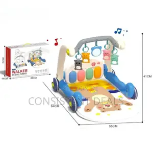 2in1 Pedal Piano Play Gym Baby Walker