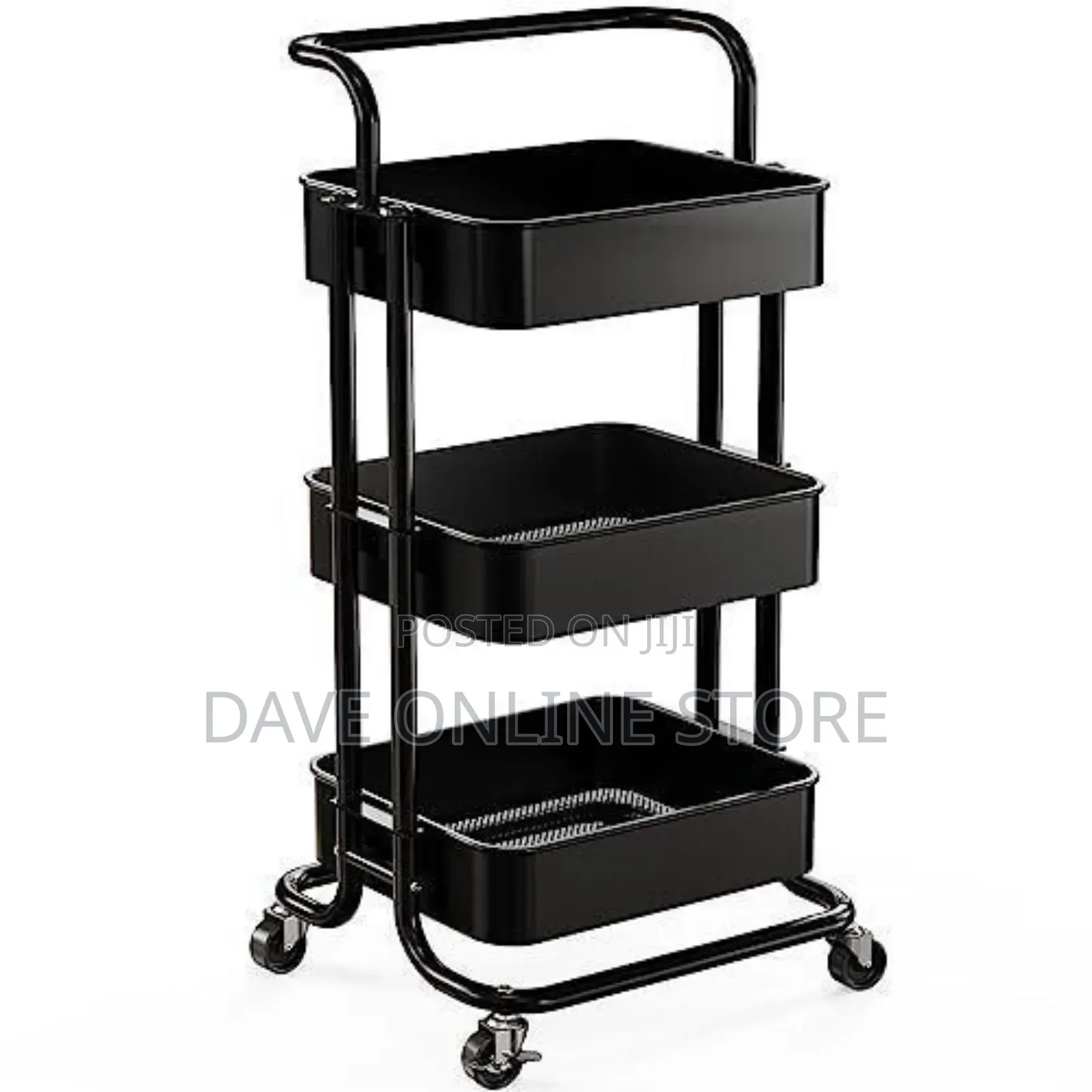 Multi-Purpose Steel Trolley Shelves - 3 Layers Rolling Cart