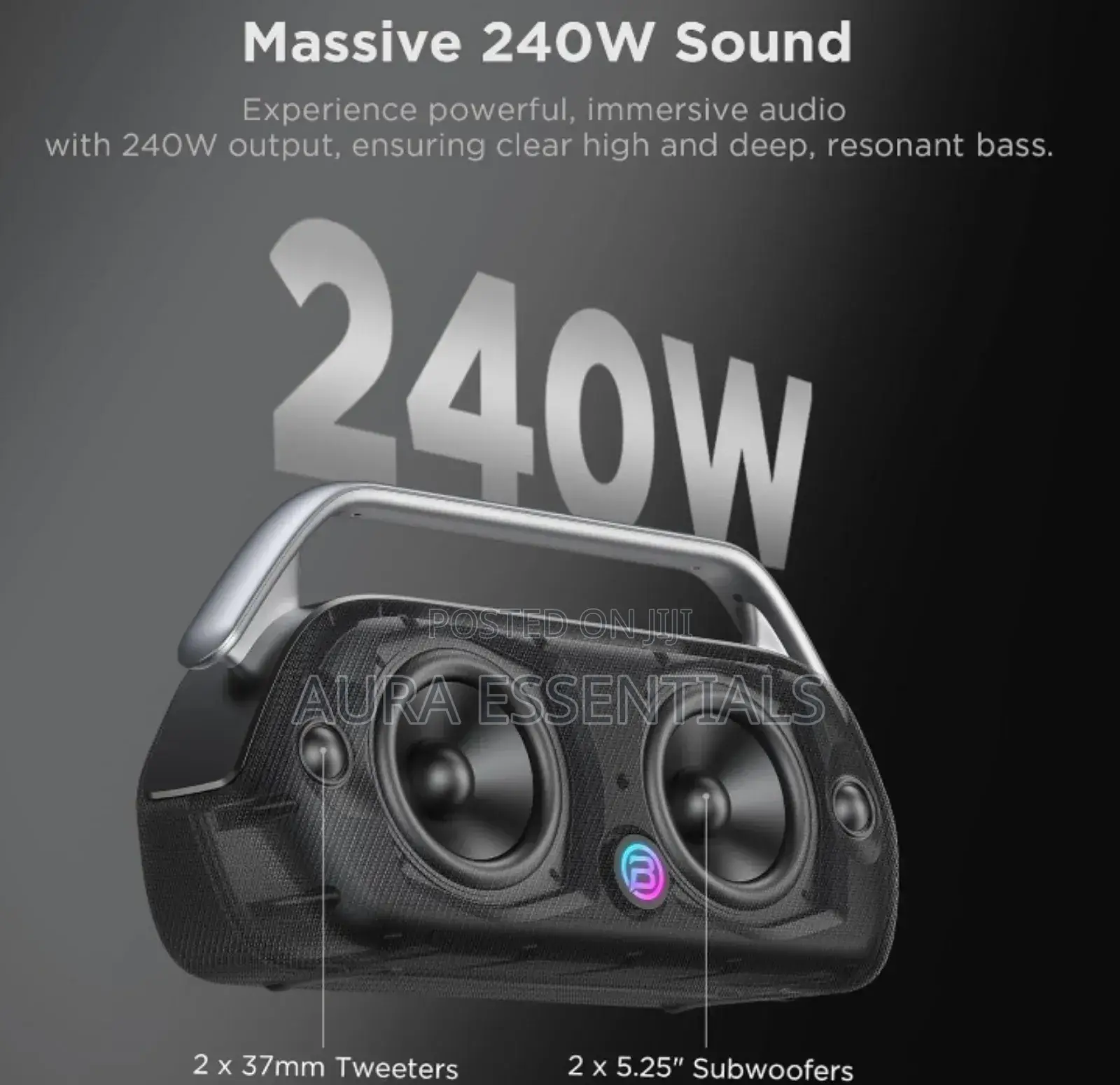 Bugani Boost Max 240w Portable Bluetooth Speaker