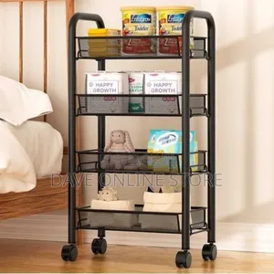 4-Decker /4-Layer Trolley for Effortless Organization-Rack