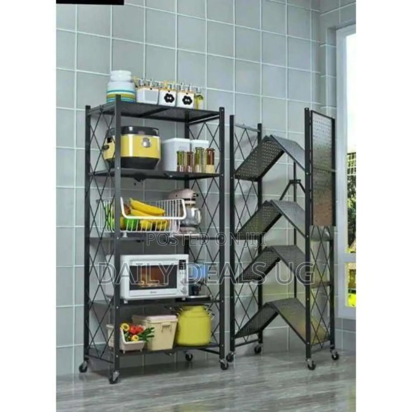 Foldable Storage Organizer Rack- Strong 5 Layers Shelf