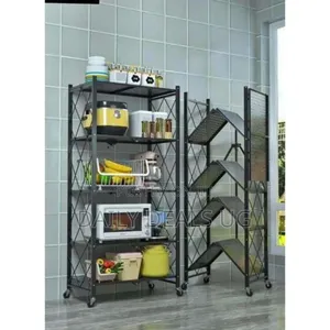 Foldable Storage Organizer Rack- Strong 5 Layers Shelf