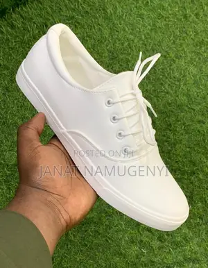 Plain Army White Sneakers