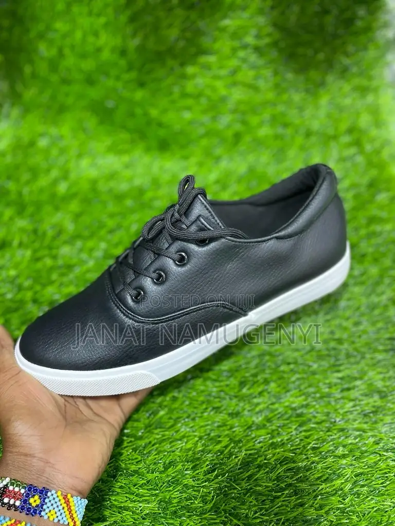 Black Sneakers With White Sole