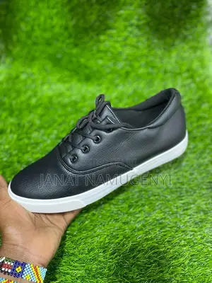 Black Sneakers With White Sole