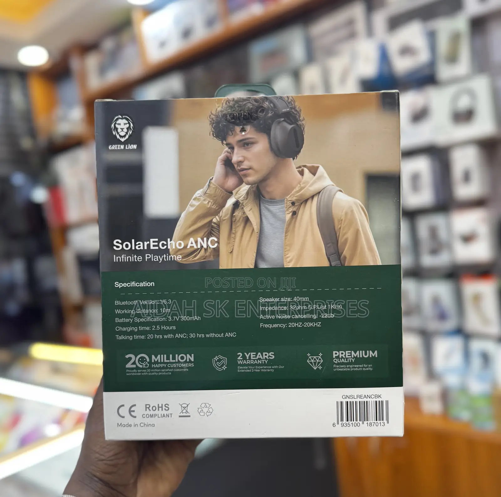 Greenlion Solar Echo Anc Wireless Headphones