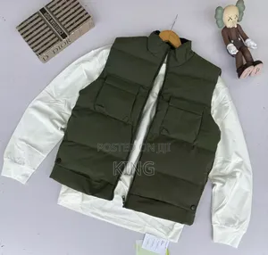Army Double Pocket Puffer Vest Jacket