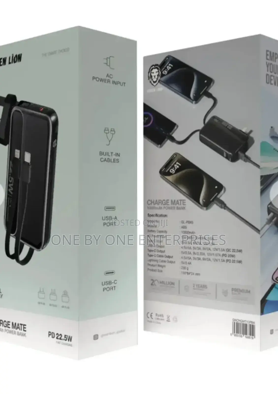 Green Lion Charge Mate Power Bank 10000 Mah Pd 22.5w.