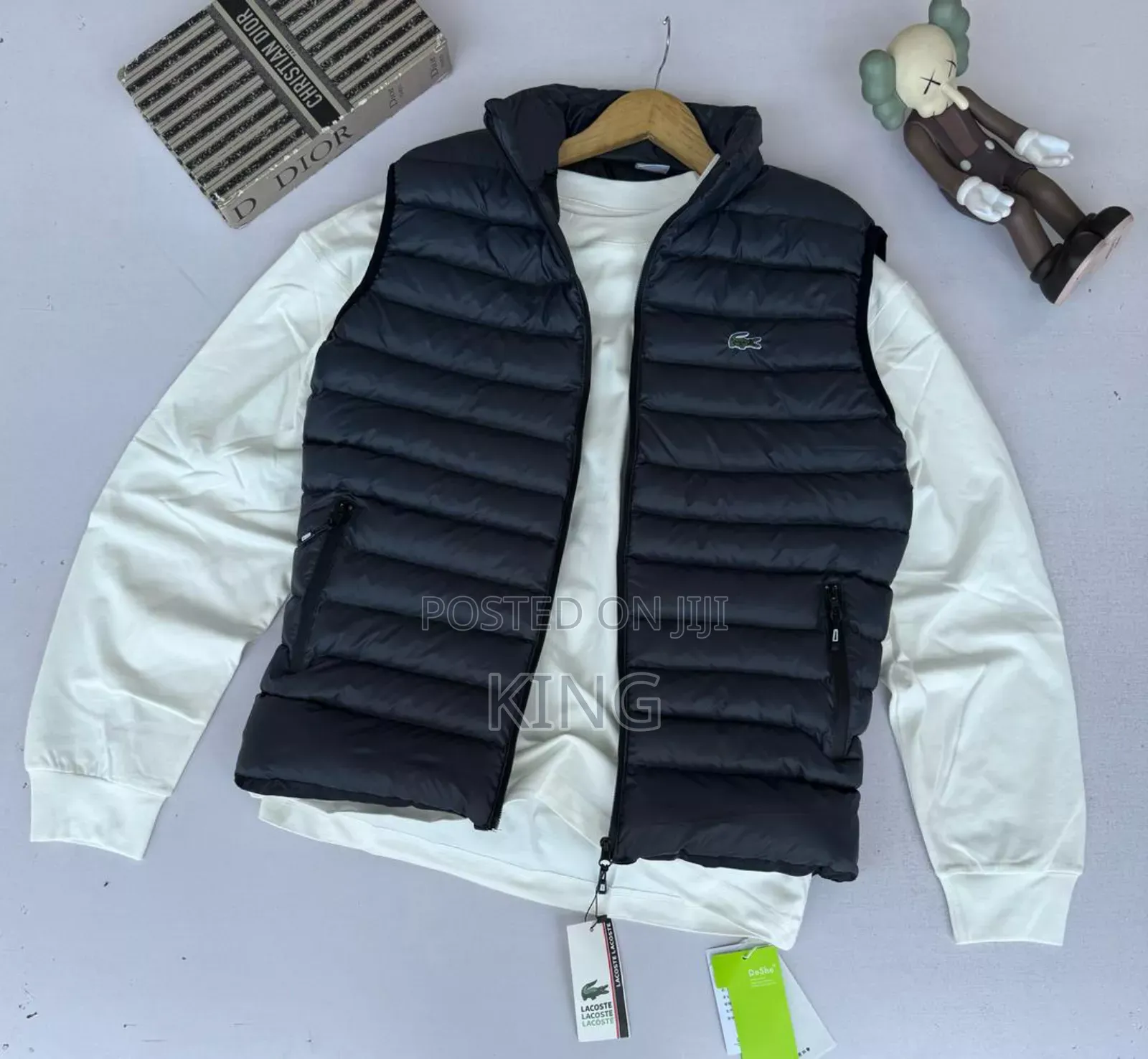 Lacoste Navy Blue Puffer Vest Jacket