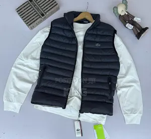 Lacoste Navy Blue Puffer Vest Jacket