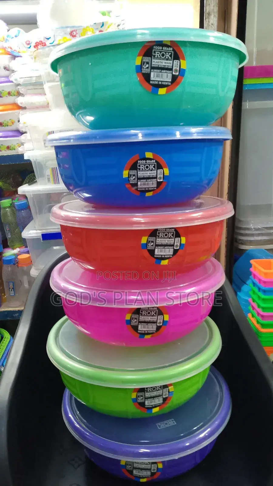 Coloured Round Storage Containers