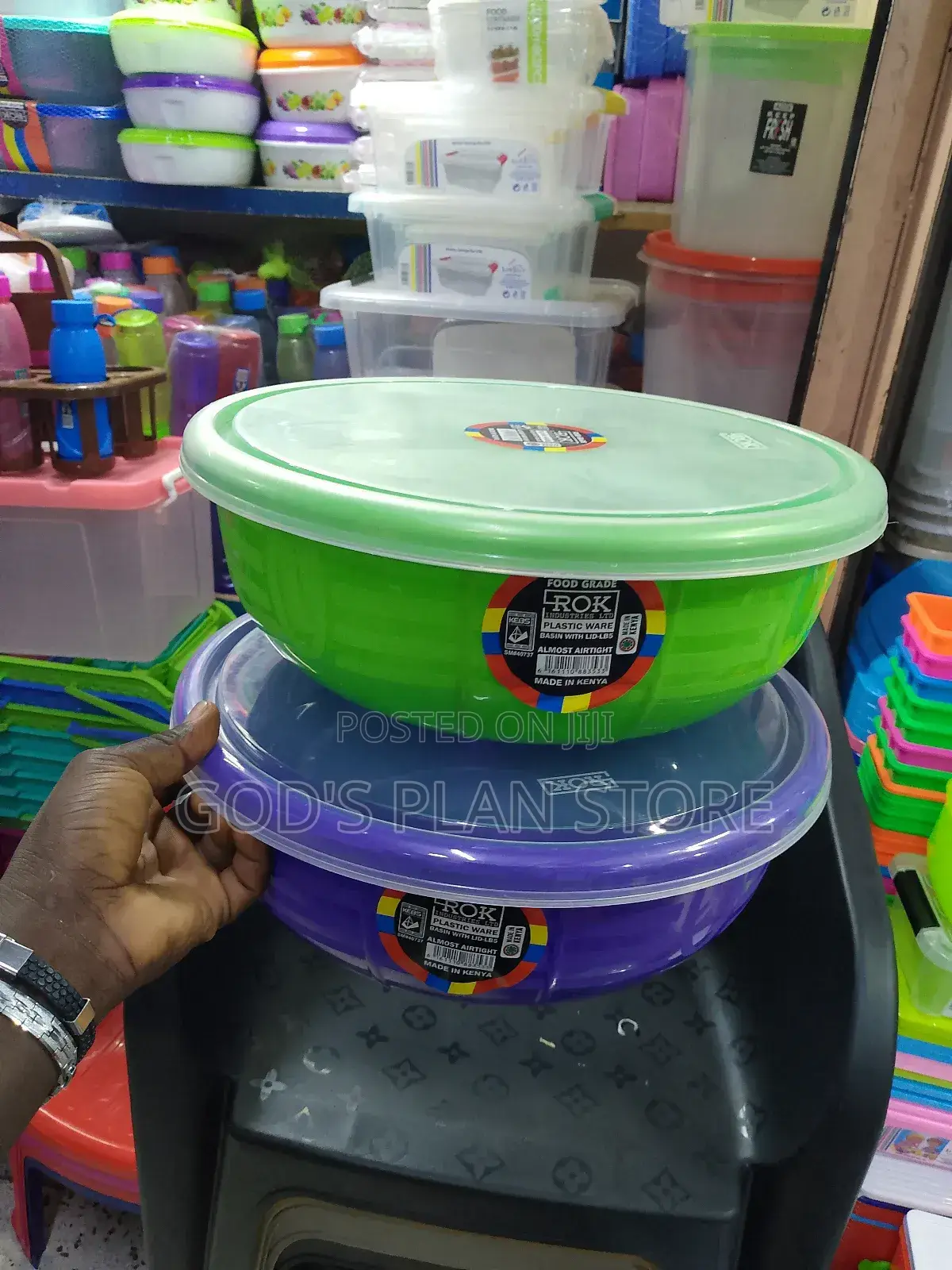 Coloured Round Storage Containers