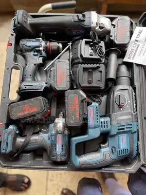 Hammer Drill, Grinder, Drill and Wrench Rechargeable Set