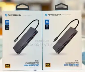 Powerology 12 in 1 Usb-C Hub 100w Dp Ethernet