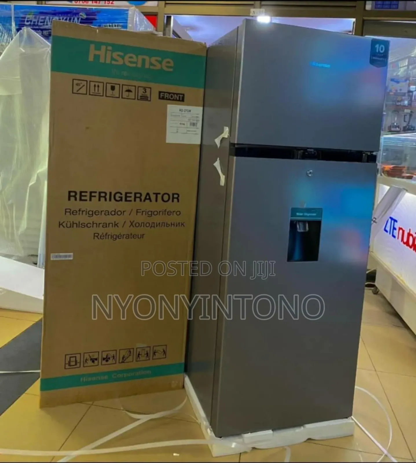 Hisense 270 Litres Double Door Fridge With Dispenser