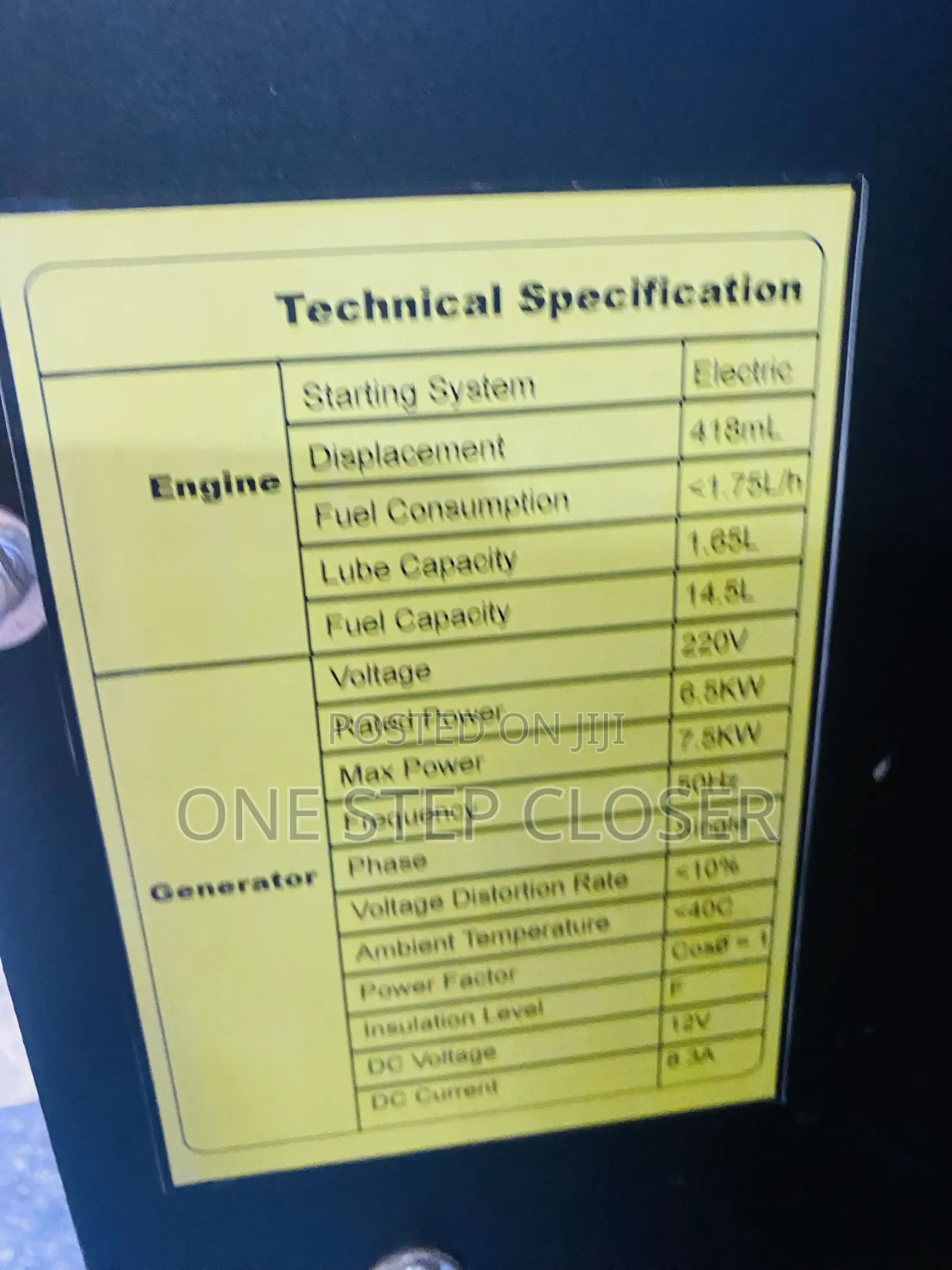7.5kva Silent Generator Covax Brand Original