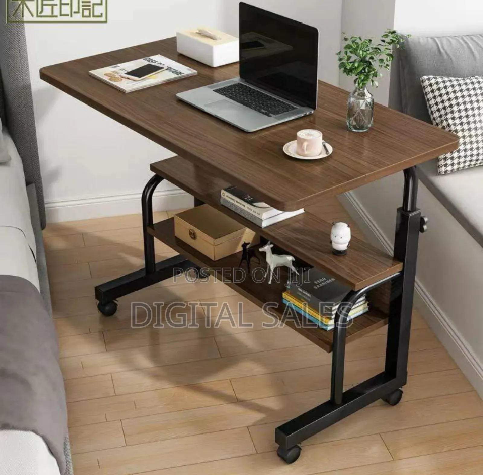 Laptop Table With Shelves
